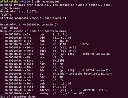 Debug symbols
