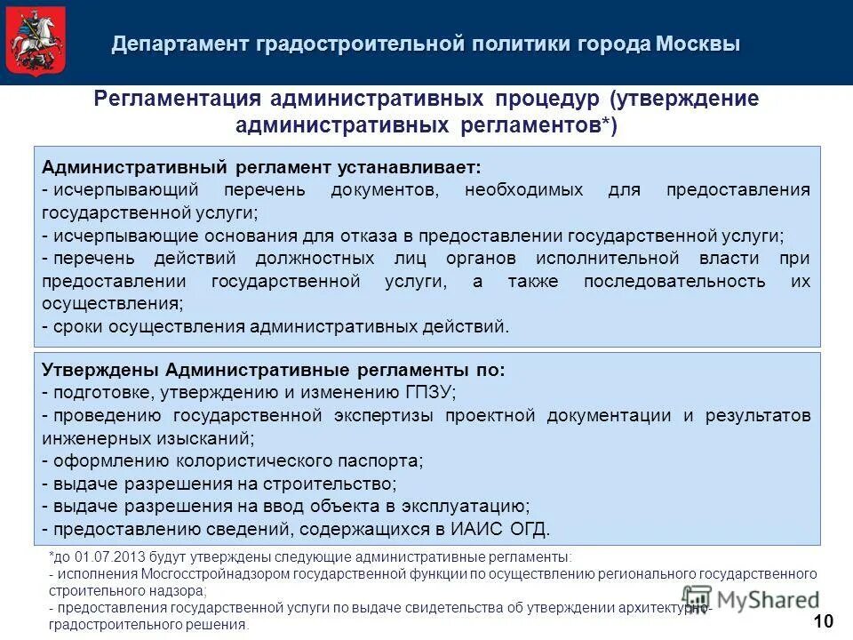 Специальные и разрешительные функции по промышленной