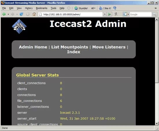 Icecast2. Icecast 2.4.4. Icecast client. Icecast current release (2.4.4).