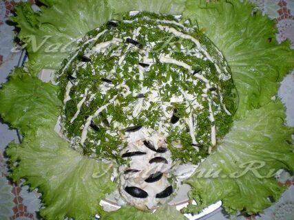 Салат белая береза с курицей и яблоком