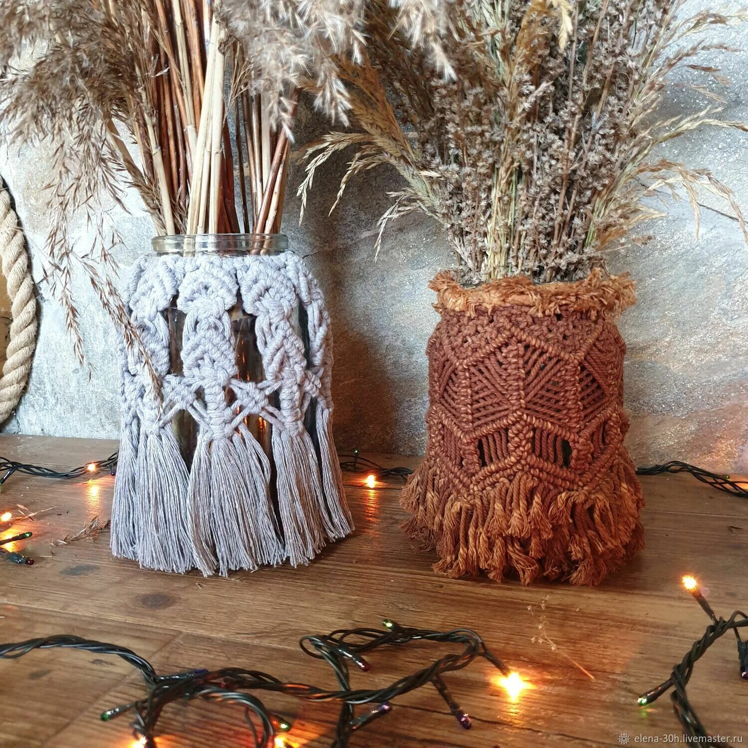 Банка макраме. Подсвечник макраме. макраме вазы. декор банки макраме. мк подсвечник макраме.