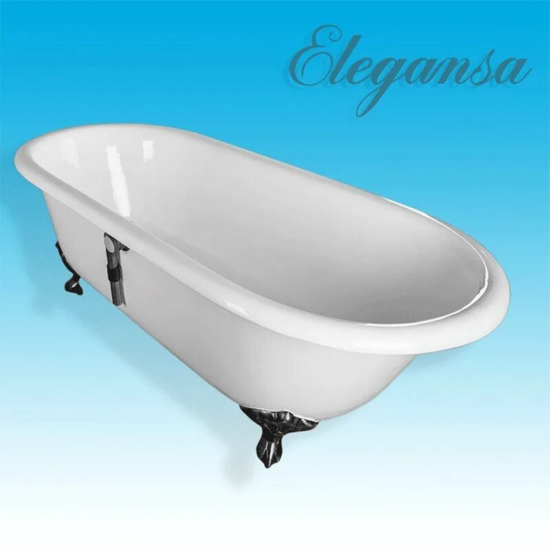 Чугунная ванна Elegansa Gretta. Ванна пристенная чугунная овальная Elegansa "Gretta" н0000361, 170 x 75. Ванна Elegansa Gretta чугун. Ванна отдельностоящая 170х70.