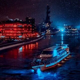 Теплоход ночь