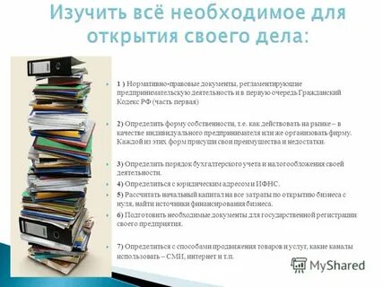 Документы необходимые для открытия магазина