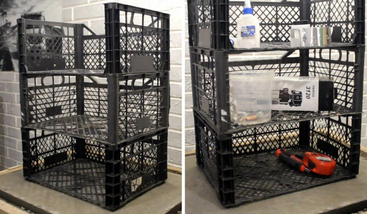 Что сделать из пластиковых ящиков. Мебель из пластмассовых ящиков. Столик из пластиковых ящиков. Поделки из пластмассовых ящиков. Мебель из пластмассовых ящиков.