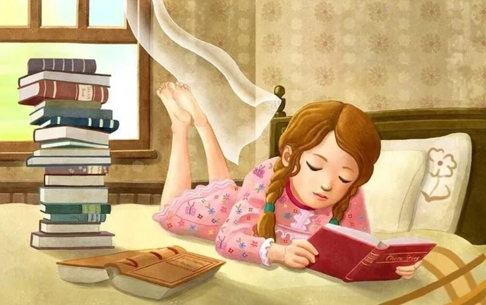 Чтение книг иллюстрация. Девочка с книжкой. Девочка читает книгу. Девочка читает книгу рисунок.