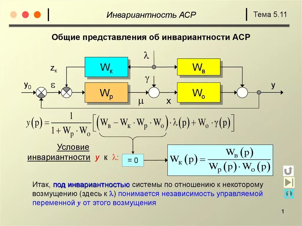 Какие основные инвариантные модули рекомендуется включить. Инвариантные системы автоматического управления. инвариантность системы управления. инвариантная сау. аср по возмущению.