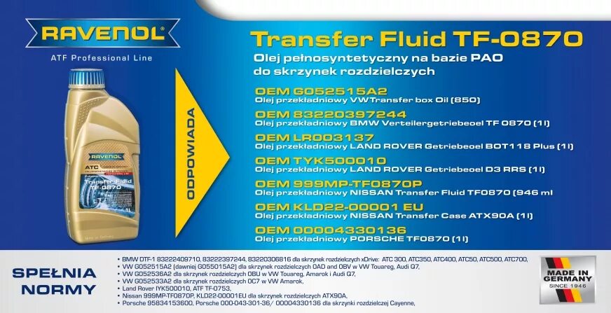 Atf t ulv. Tf0870 Ravenol. Ravenol transfer Fluid TF-0870. Ravenol transfer Fluid DTF-1. Shell tf0753 артикул.