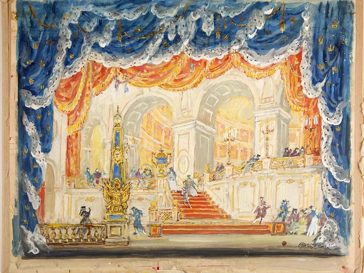Бенуа сценография. Эскизы театральных декораций. Добужинский сценография. Фамилия автора эскизов декораций к постановке оперы. Декорации сцены к опера.