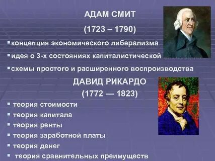 Основные теории экономики адама смита