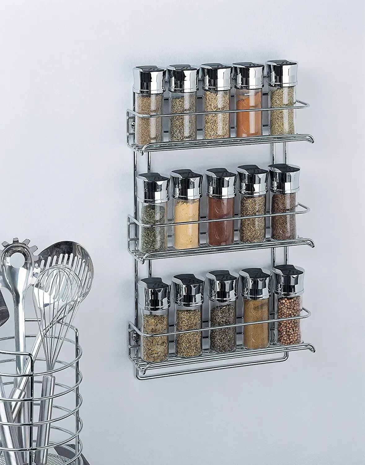 Полки для кухни на озоне. Стойка для хранения специй Kitchen Rack. Spice Rack для специй. Полка настенная для приправ. Полка для специй металлическая.