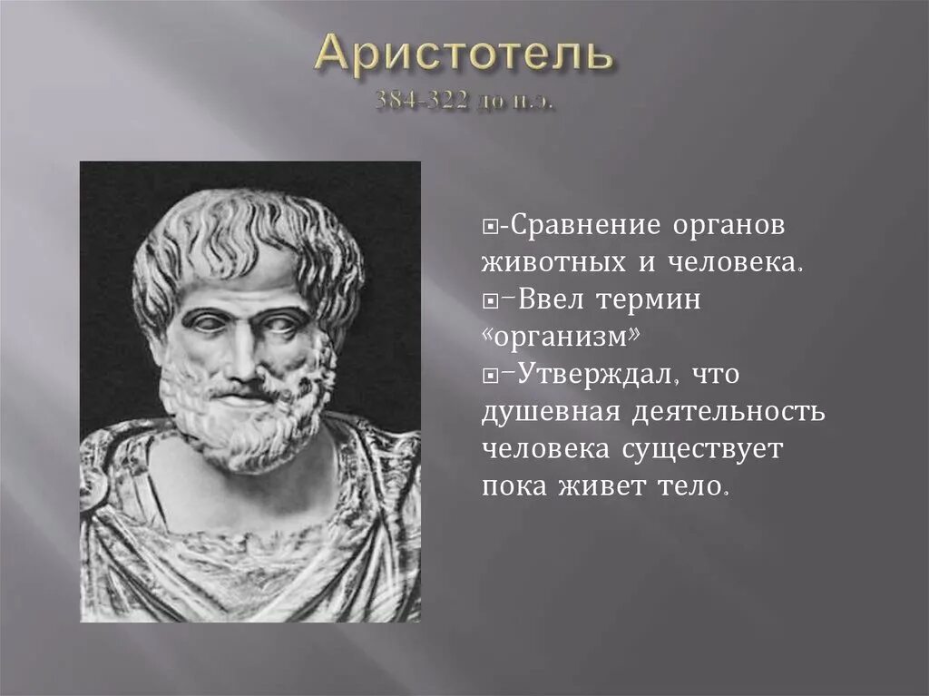 Аристотель сравнение органов животных и человека. Аристотель (384-322 гг. до н.э.). Термины Аристотеля. Введенные термины Аристотеля.