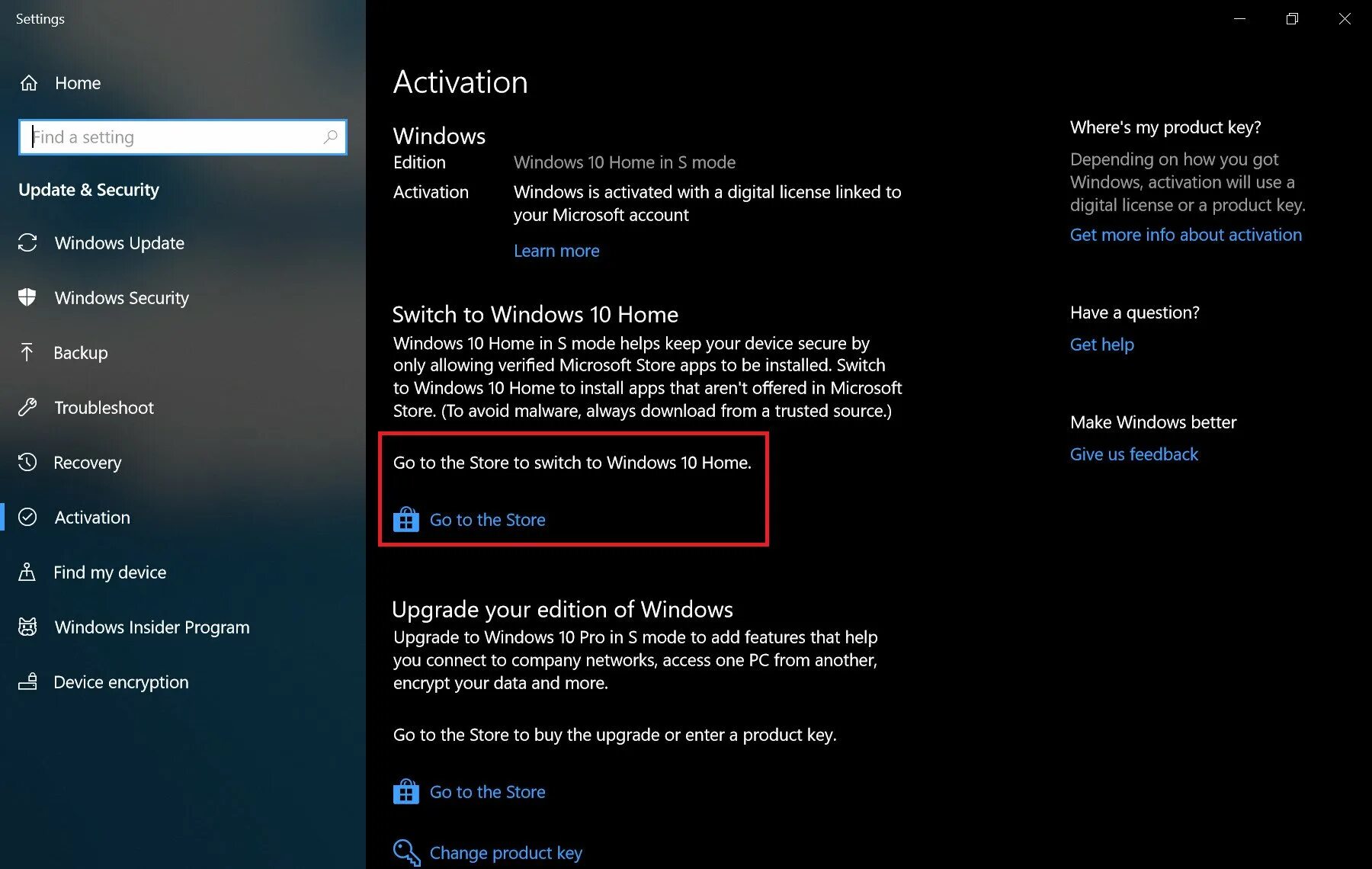 Windows выйти из s режима. Windows 10 s mode. s режим windows 10. активация windows 11. windows 10 home (s mode).