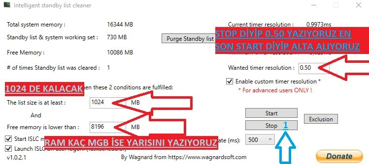 Intelligent list cleaner. Intelligent standby list cleaner. islc. islc setting. memory standby list.