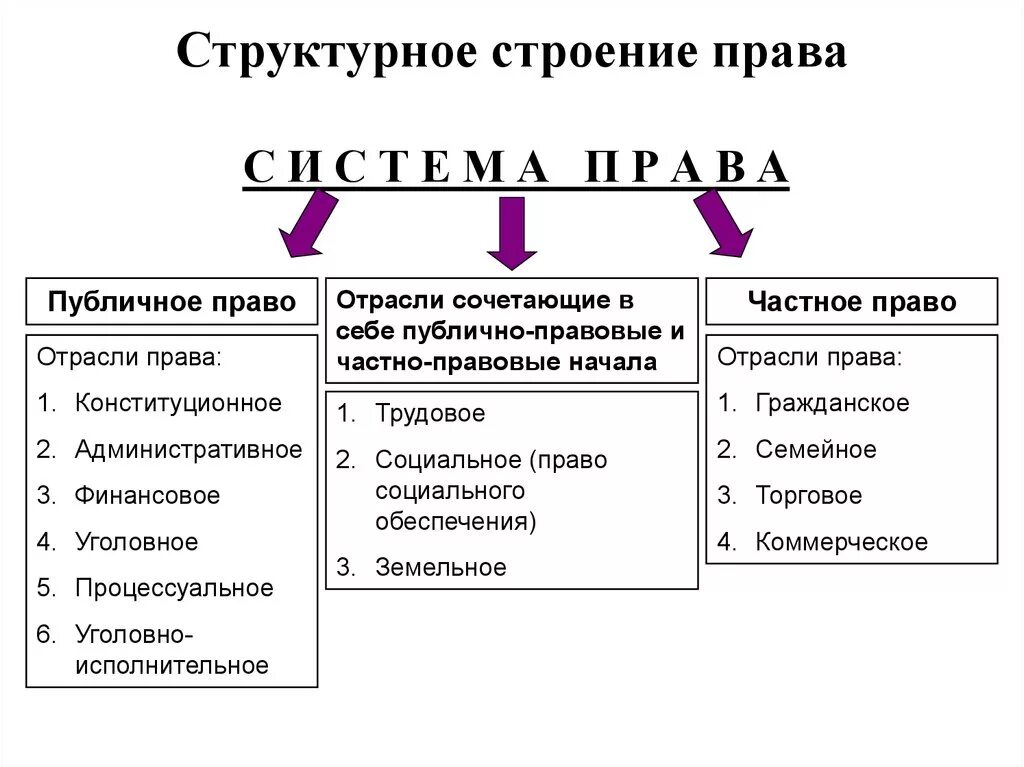 Публичное право равноправные участники. Отрасли права частное и публичное право. Частные отрасли права примеры. Частные и публичные отрасли права таблица. Структура права публичное и частное.