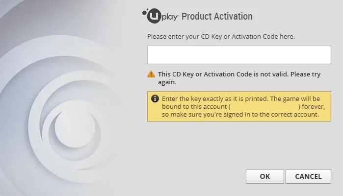 Enter activation code
