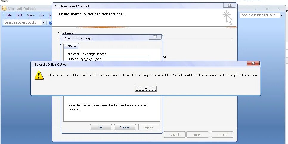 Connection lost server is unavailable. Ошибка Outlook. Ошибка аутлук. Microsoft Exchange Outlook. Ошибка MS Outlook.