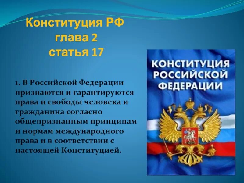 2 Глава Конституции Российской Федерации.