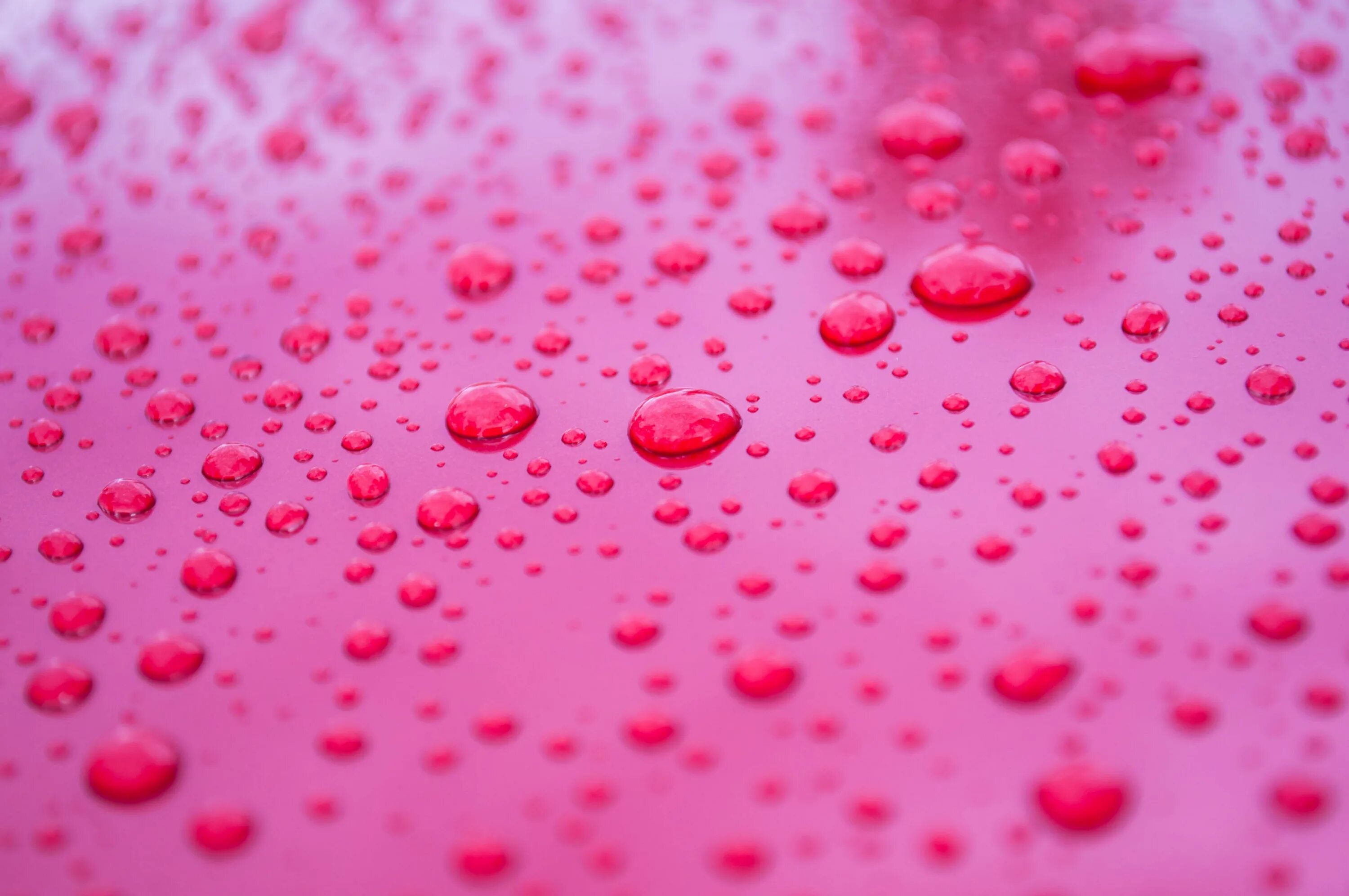 Капли. Розовая капля. Розовые пузыри. Капли воды.
