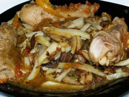 Блюда с курицей и грибами в духовке