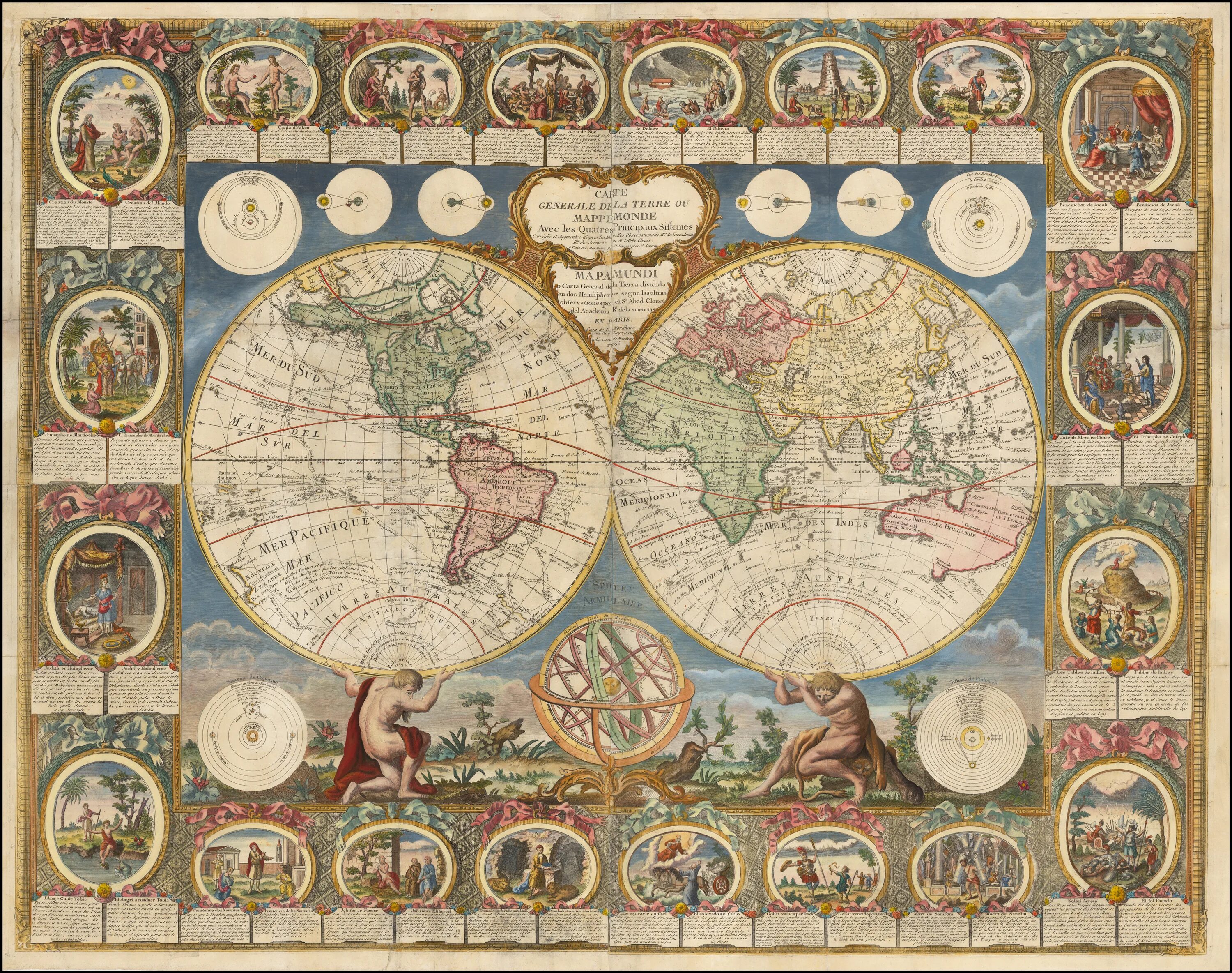 Атлас 1587 Урбано Монте. Старинная карта.
