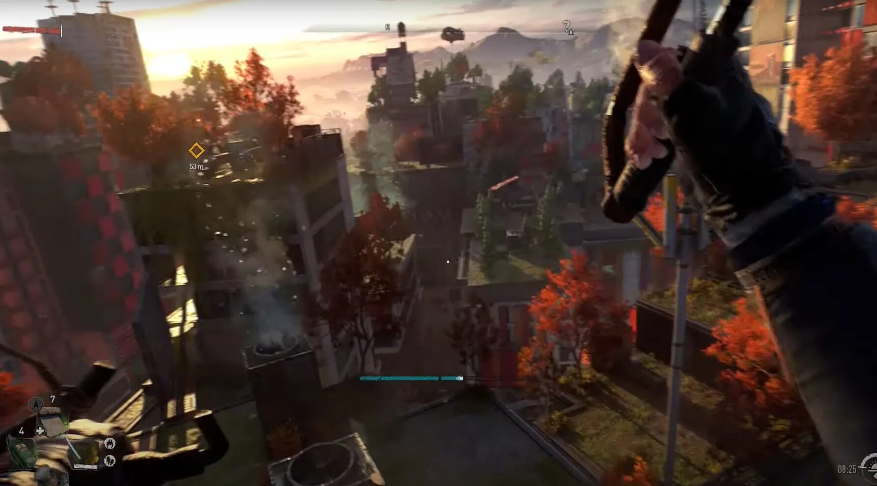 Где крючья в dying light. Dying light 2 телебашня. dying light 2 арбалет. параплан dying light 2.