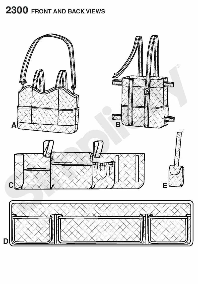Descarga el Patrón de Bolso Grande para Dama 27 x 35 cms Patrones de bolso, Patr