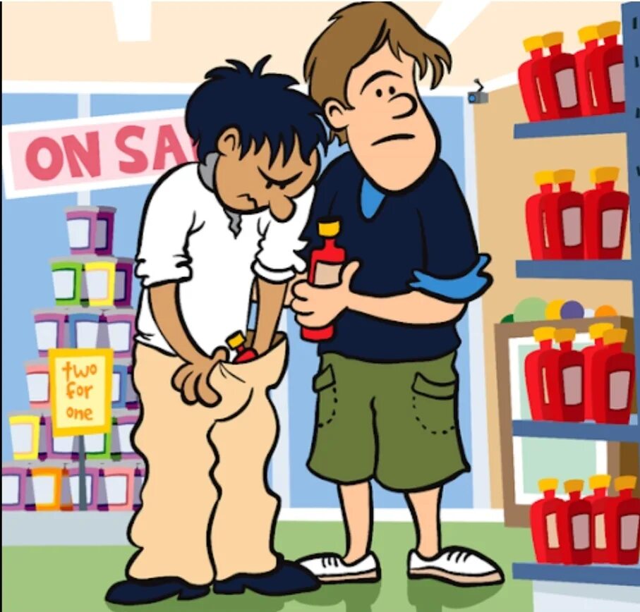 Stealing from a shop is
