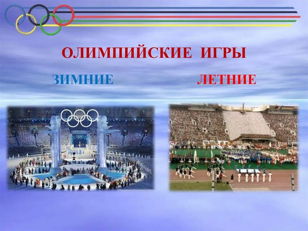 Олимпийские игры. Зимние и летние Олимпийские игры. Олимпийские игры зимой и летом.