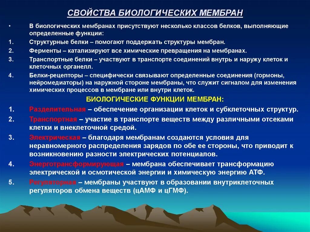 Свойства функции мембраны. Биологические мембраны характеризуются свойствами. Основные функции биологических мембран. Физико-химические свойства биологических мембран. Свойства биологических мембран.