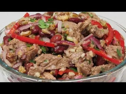 Мясные салаты без майонеза
