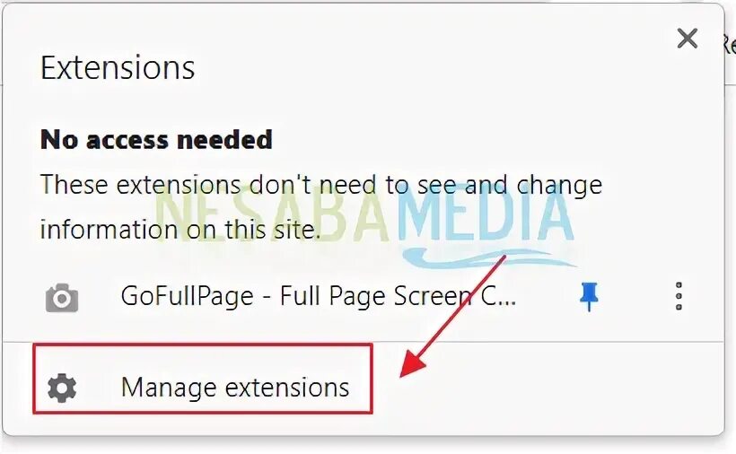Manage extensions
