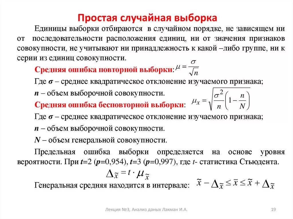 Выбор методом случайных чисел