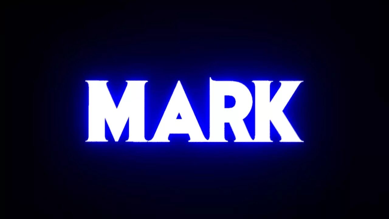 Слово mark. Mark надпись.