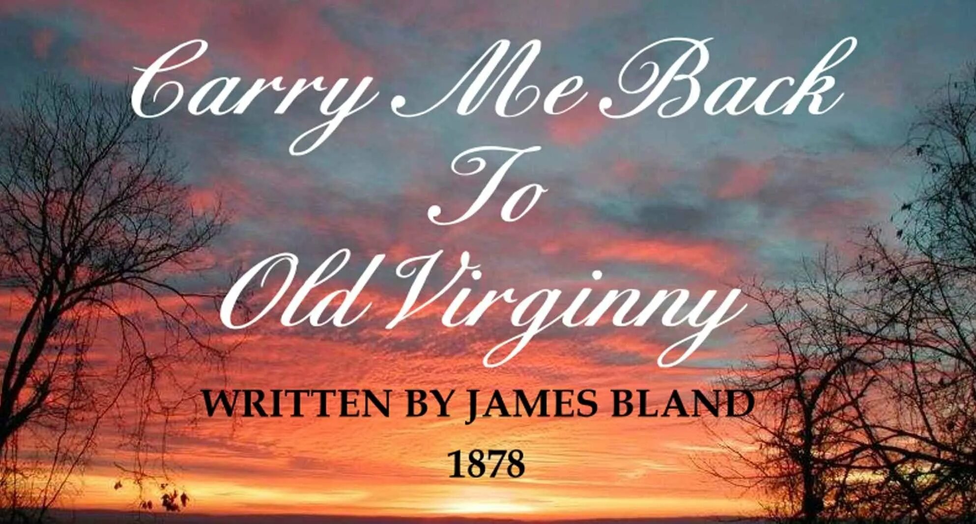 Carry first. Back to me. carry me back home. carry me home.