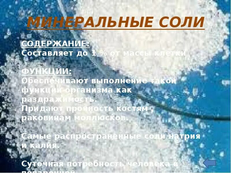 Минеральные соли доклад химия. Самая распространенная соль.