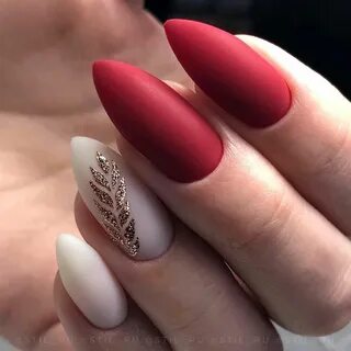 Красивый маникюр на миндалевидную форму