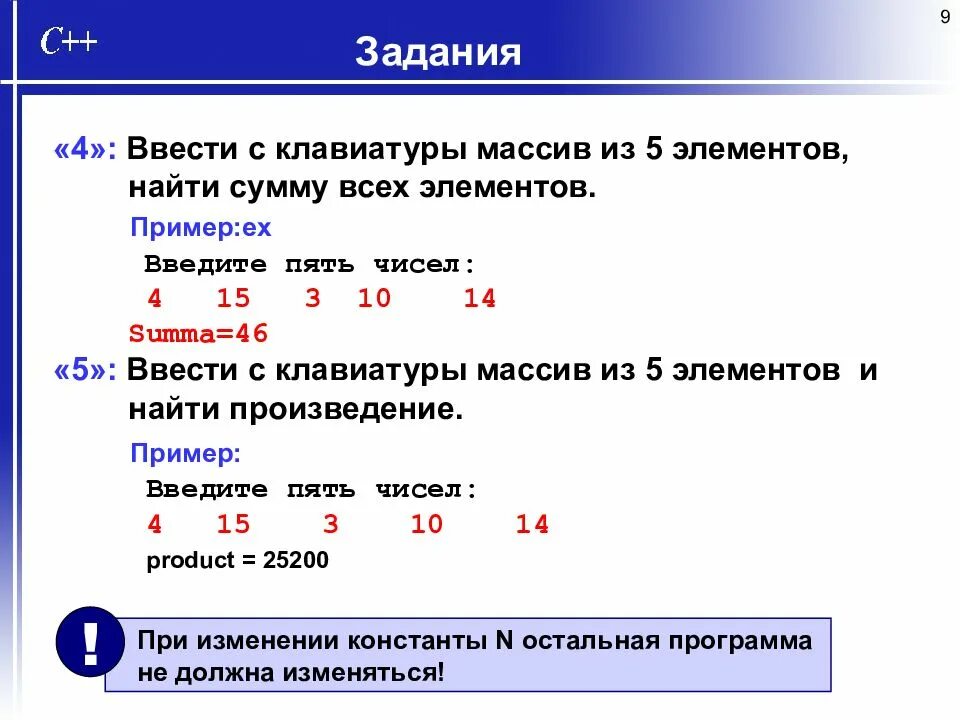 Массив в си. Массив чисел. Произведение в c++. Массивы. Ввод массива.