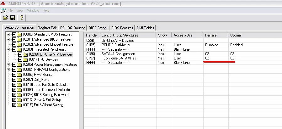 Universal bios backup