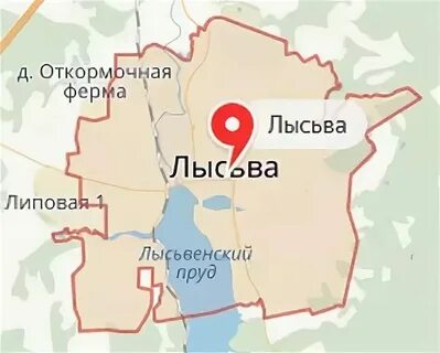 Лысьва на карте пермского края