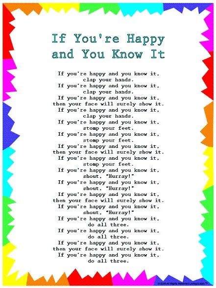 Песня happy текст на русском. If you re Happy and you know it текст. Песенка if you Happy and you know it. Песенка if you Happy and you know it текст. If you Happy Clap your hands текст.