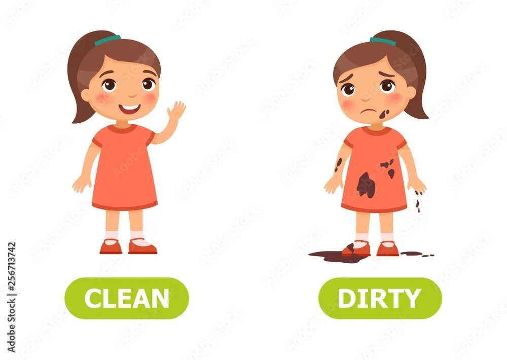 Opposite clean. Грязный и чистый ребенок. Clean Dirty картинка для детей. Чистая и грязная одежда. Чистый грязный картинки для детей.