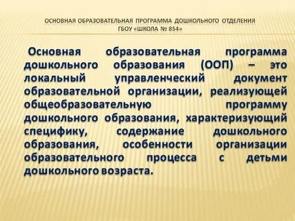 Оценка основной образовательной программы дошкольного образования