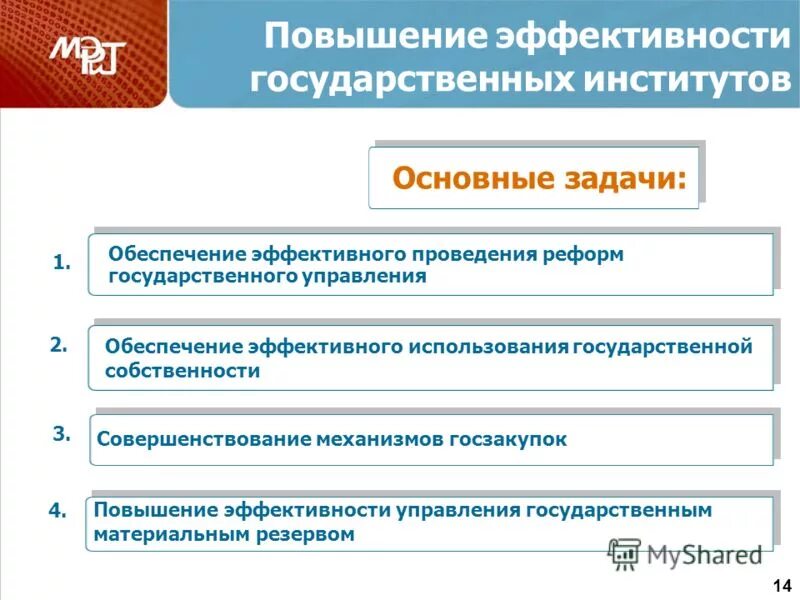 Повышение эффективности государственных расходов. Повышение эффективности государственных расходов