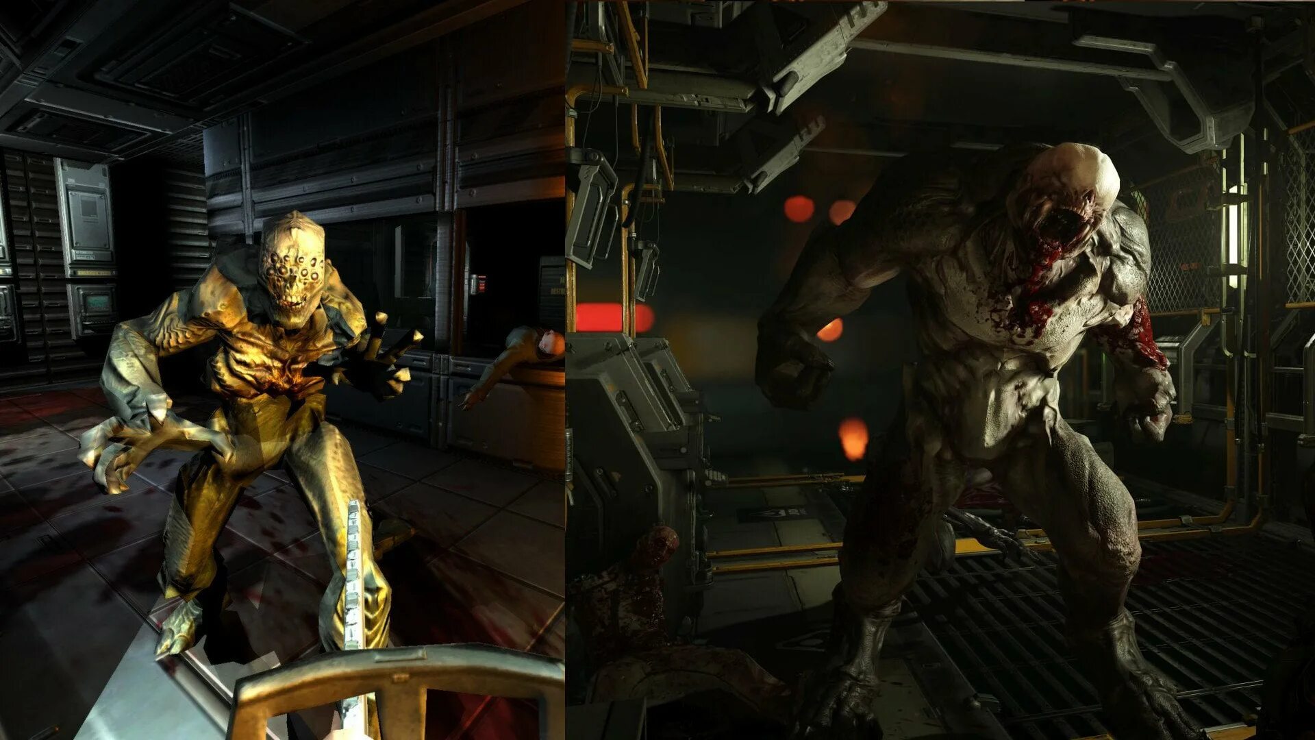 Doom 3 графика. Doom 3 персонажи.
