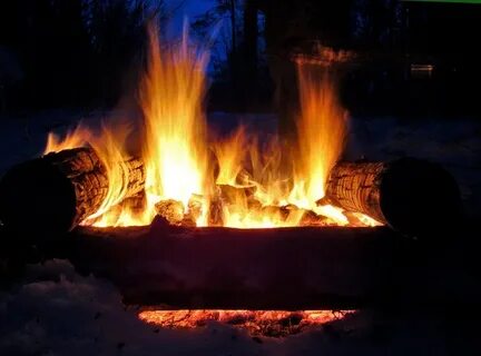 Огонь вечером
