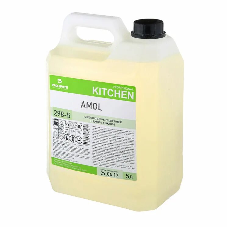 Pro Brite Amol 298-05. Средство для чистки кухонных плит и пароконвектоматов Amol Pro-Brite, 5 л. Средство для чистки кухонных плит и пароконвектоматов Pro-Brite Amol 0,5л /12. Моющее средство Амол 5л.