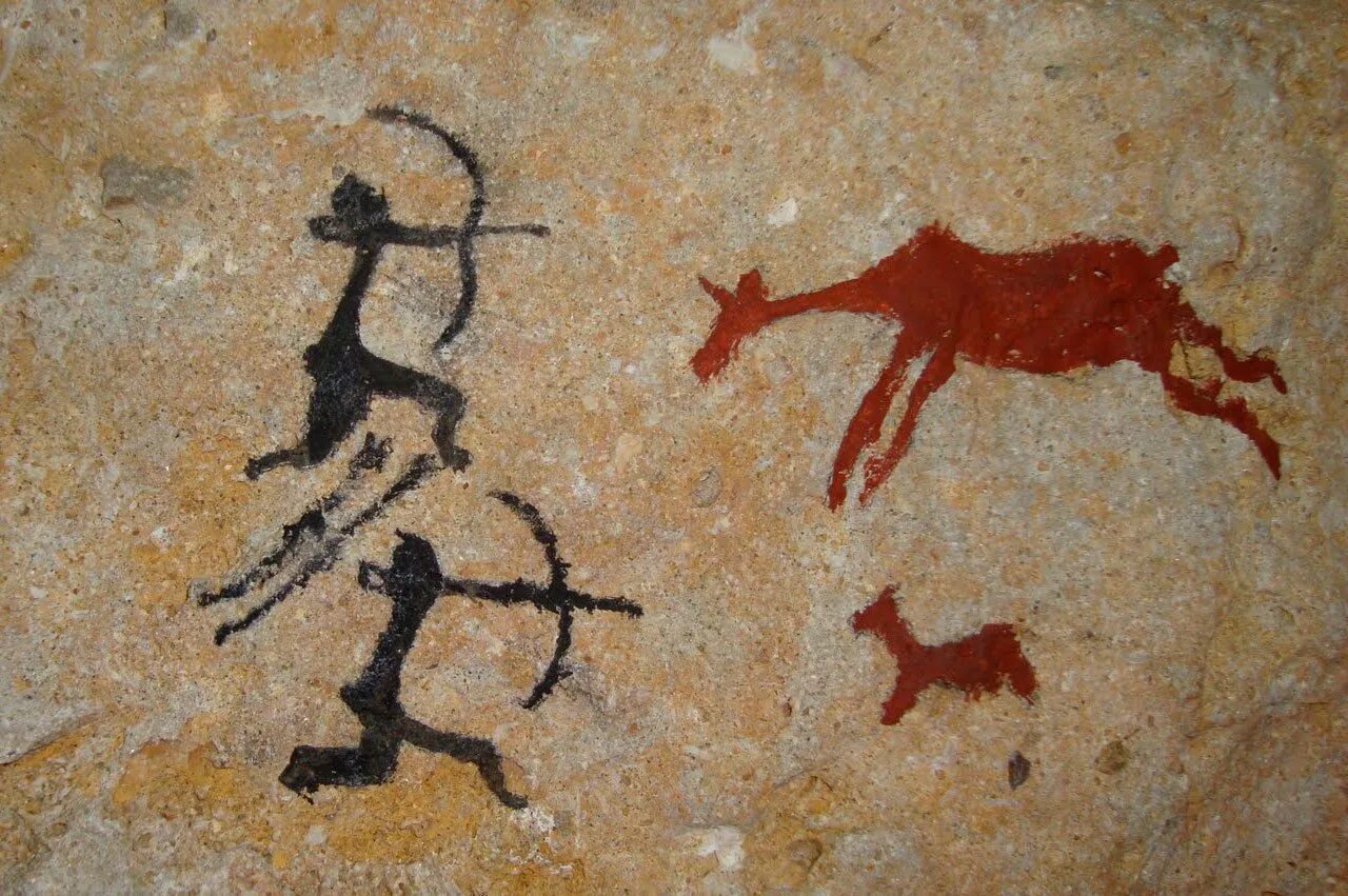 Рисуем людей на камнях. Древние наскальные рисунки первобытных людей. Наскальная живопись бушменов мезолит. Наскальная живопись пещера Руффиньяк. Наскальная живопись в горах Тадрарт-Акакус.