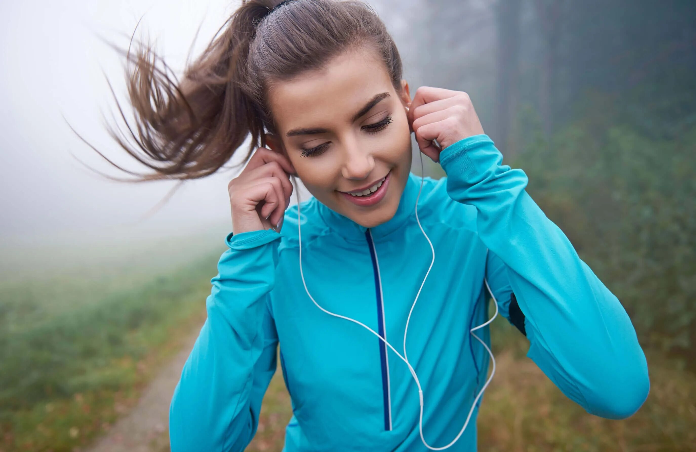 While listening to music