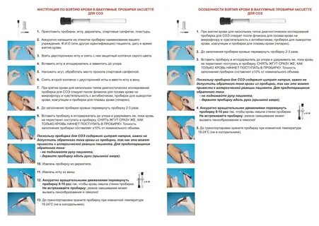 Забор крови для биохимического исследования из вены